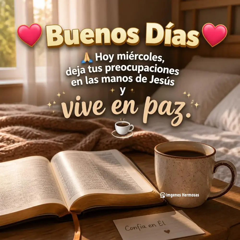 Buenos Días Feliz Miércoles Con Jesús Y Amor De Dios