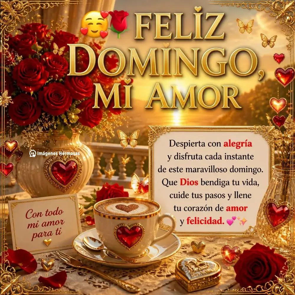 Feliz Domingo Mi Amor Textos Románticos Y Bonitos