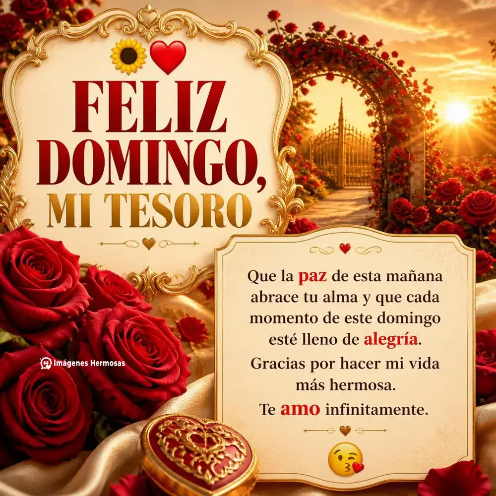 Feliz Domingo Con Mensajes Románticos