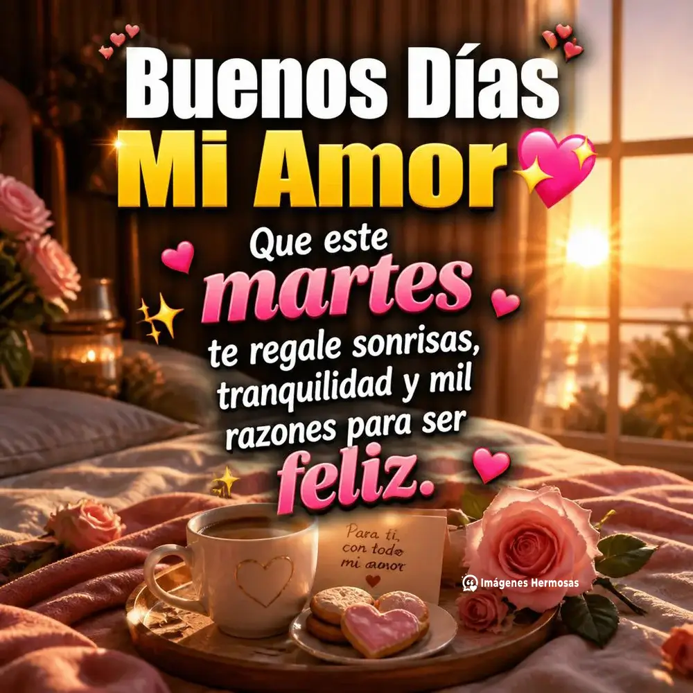 Feliz Martes Amor Mío Imágenes Y Mensajes Especiales