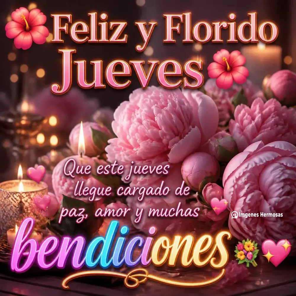 Bendecido Feliz Jueves Con Flores