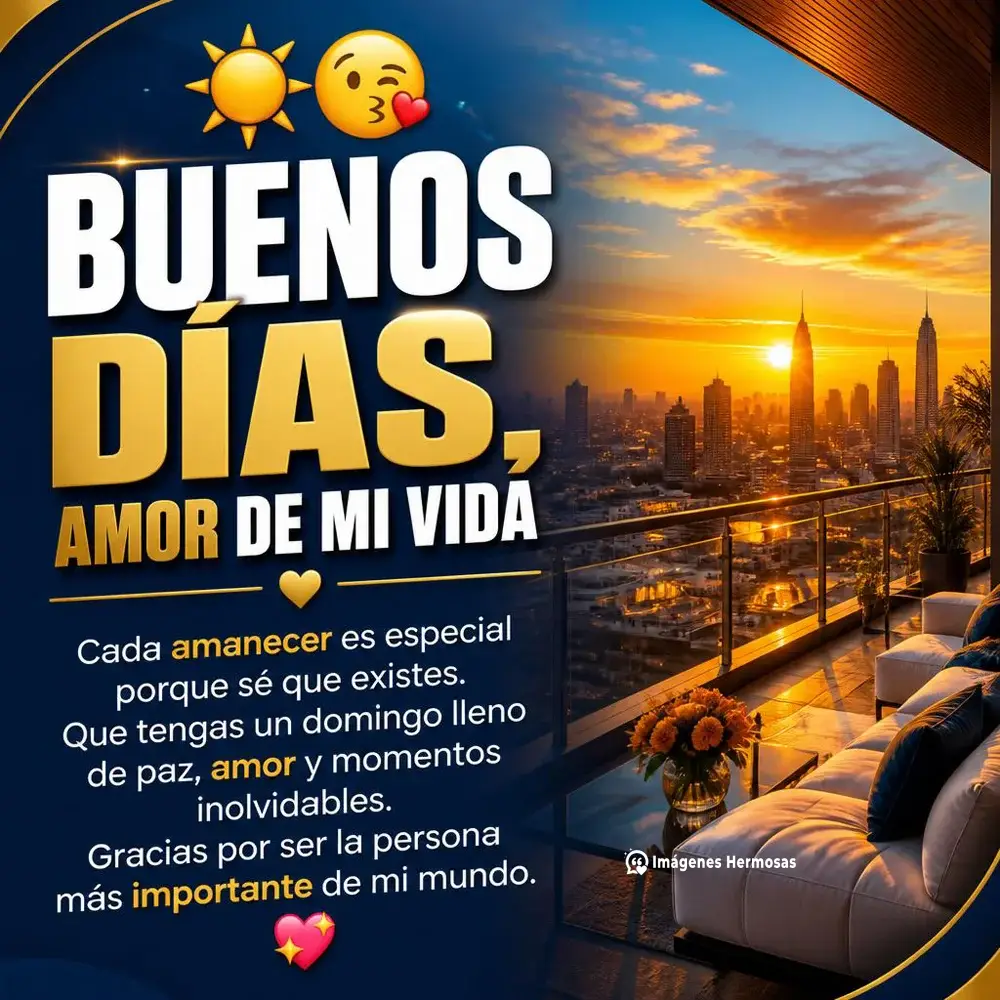 Romantico Frase Feliz Domingo Amor