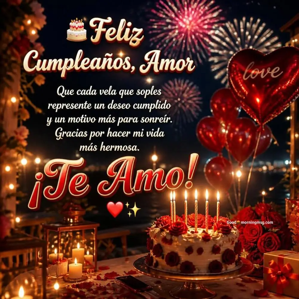 Imagenes De Cumpleaños Para Mi Amor