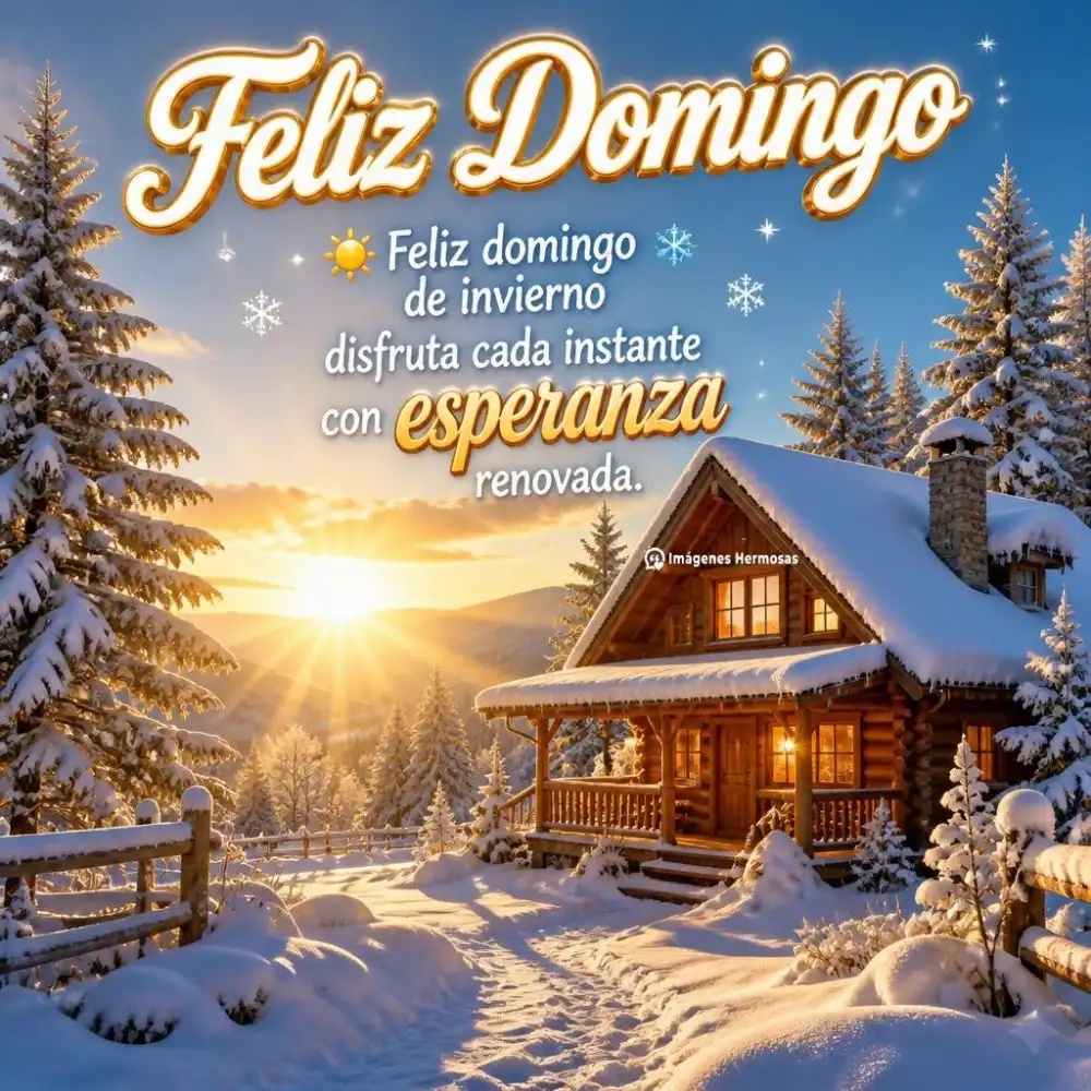 20+ Feliz Domingo Invernal Con Frases Y Buenos Días