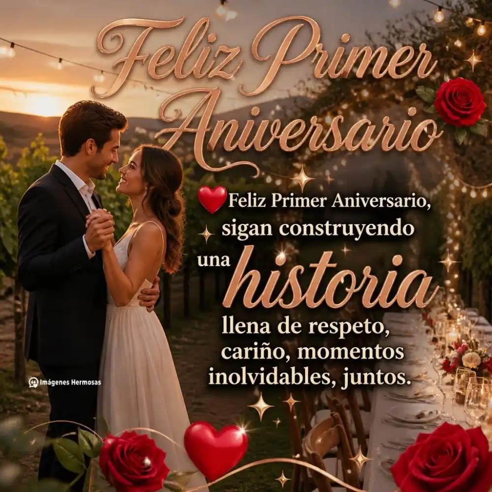 60+ Felicitaciones Primer Aniversario