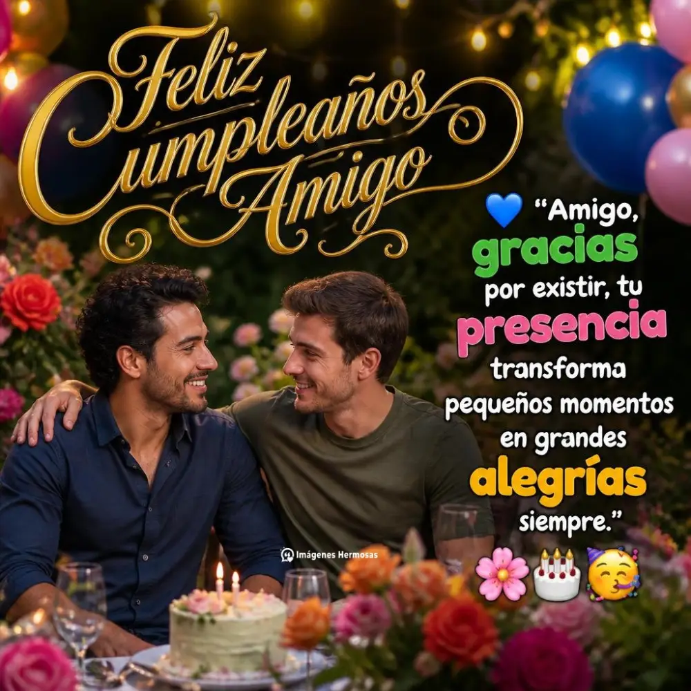 Amigo Hombre Amigo Feliz Cumpleaños