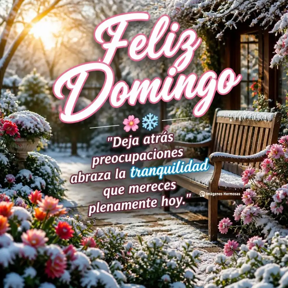 Buenos Días Feliz Domingo Invierno