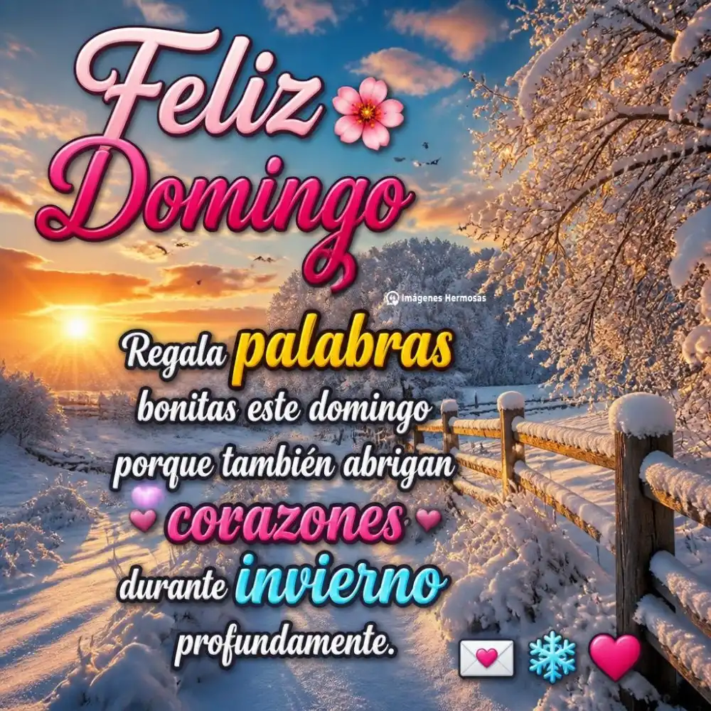 Buenos Dias Feliz Domingo Invierno