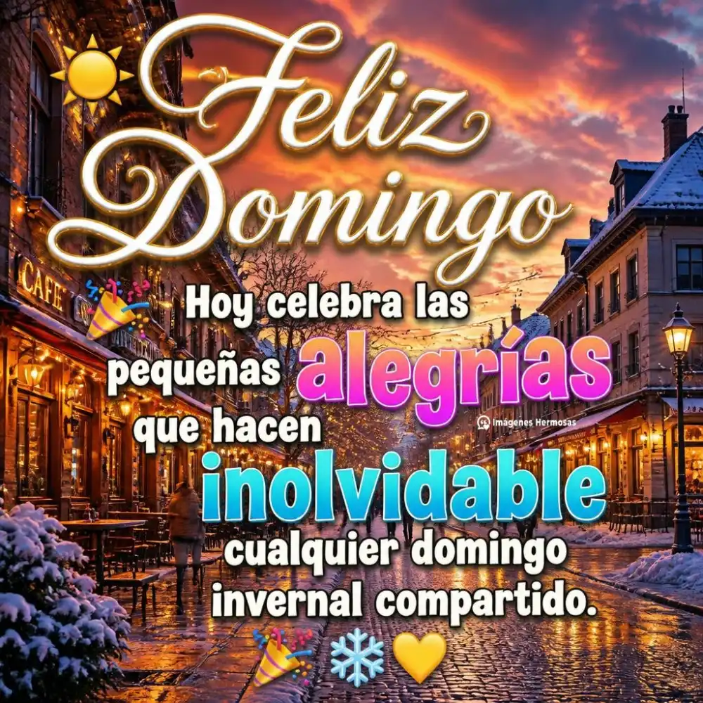 Buenos Días Y Feliz Domingo Con Frío Y Café