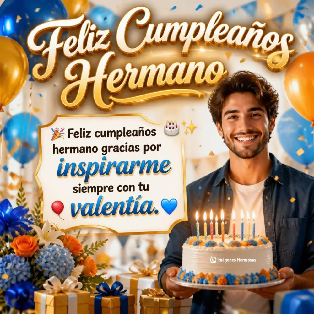 Cristianas Feliz Cumpleaños Hermano Dios Te Bendiga
