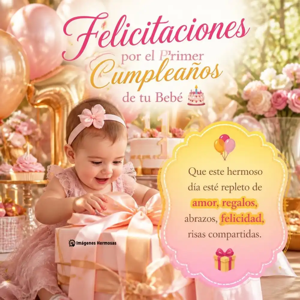Felicidades 1 Año Niña