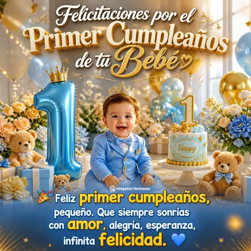 Feliz Cumpleaños 1 Año Niña