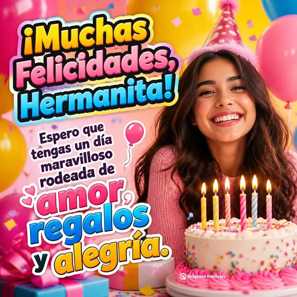 Feliz Cumpleaños Hermana Con Flores