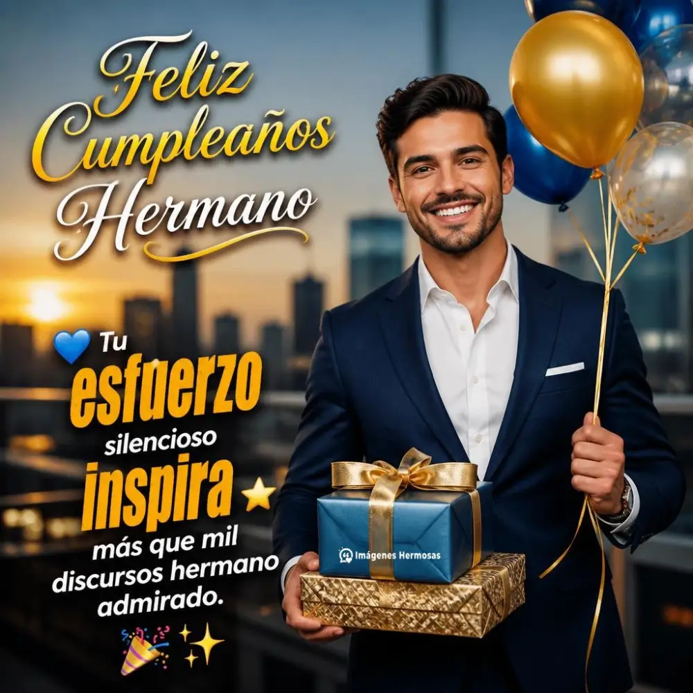 Feliz Cumpleaños Hermano Elegante