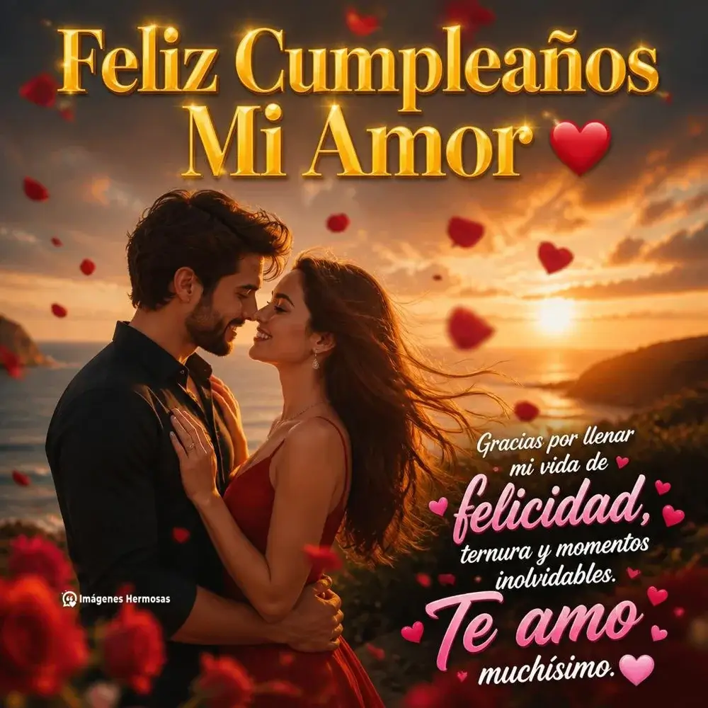 Feliz Cumpleaños Mi Amor Frases Que Tocan El Corazón