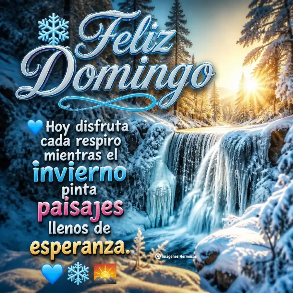 Feliz Domingo Invernal Con Mensajes De Buenos Días