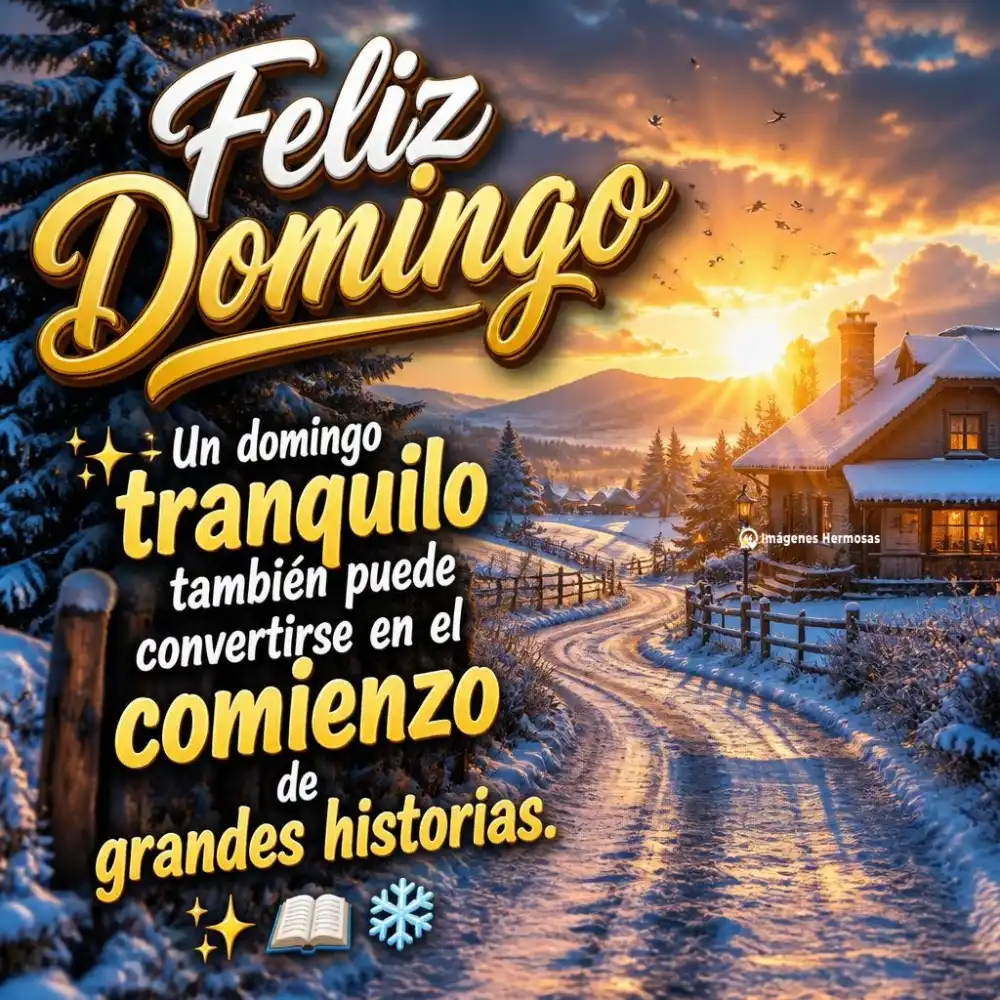Feliz Domingo Con Frío Y Mensajes Para Whatsapp