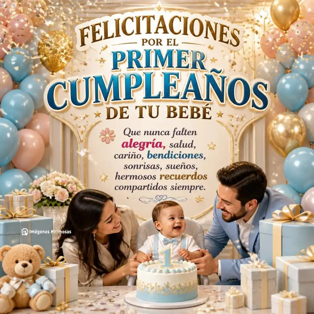 Feliz Primer Cumpleaños Niña
