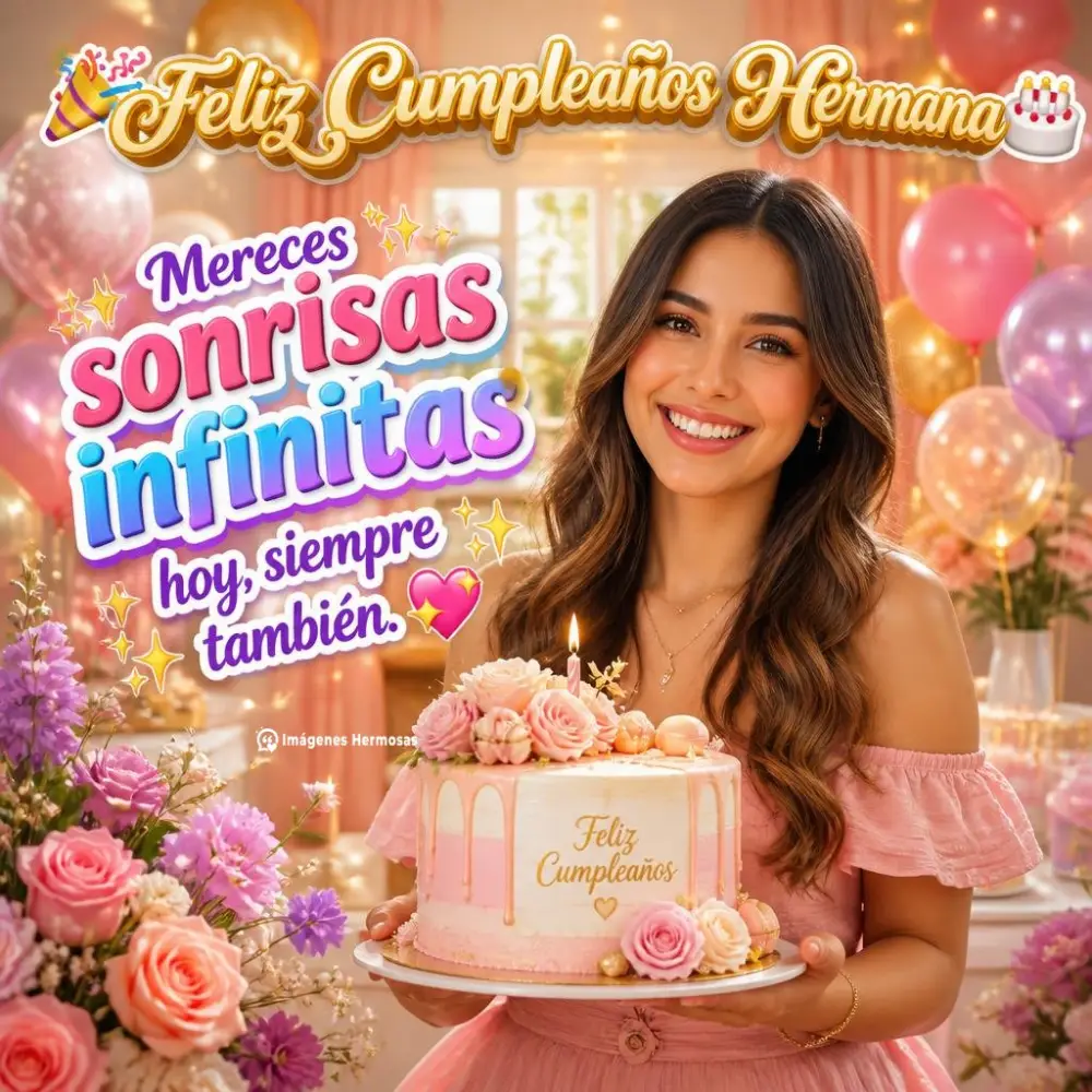 Frases Bonitas Tarjetas Feliz Cumpleaños Hermana