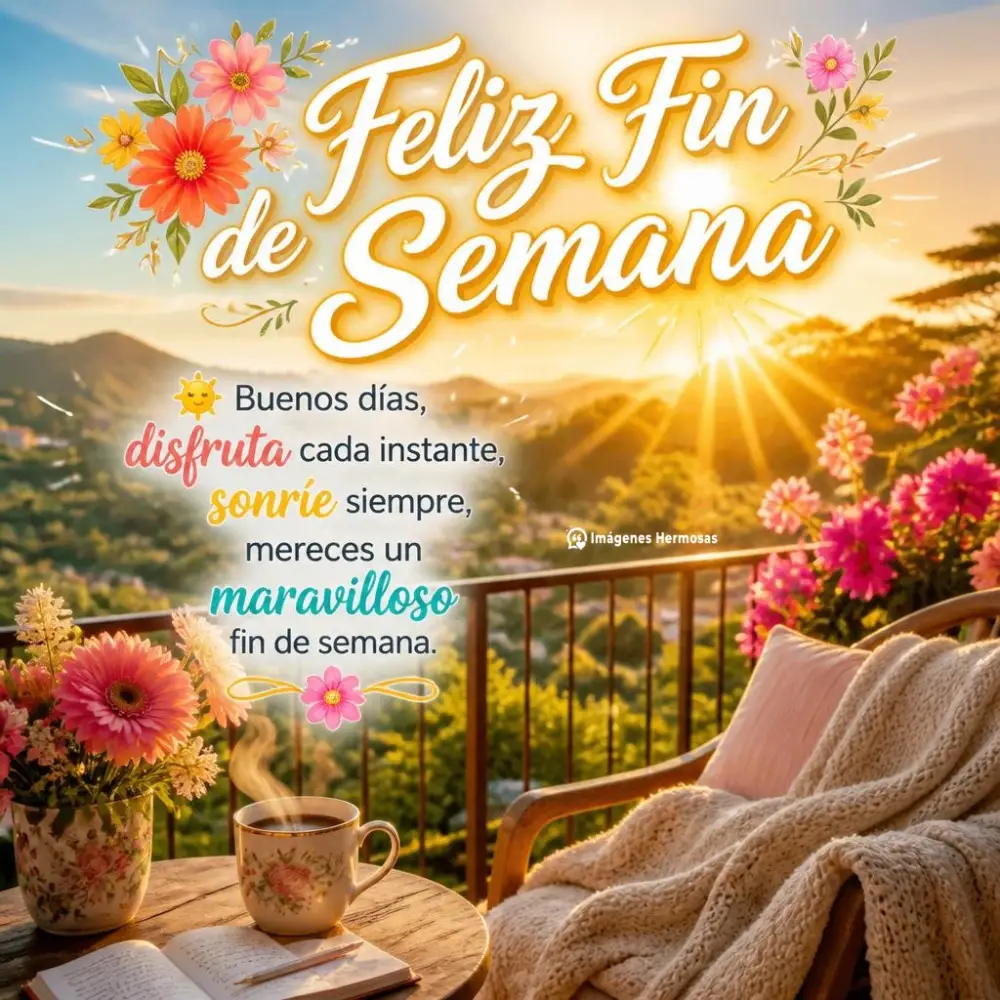 Buenos Días Feliz Sábado Y Fin De Semana