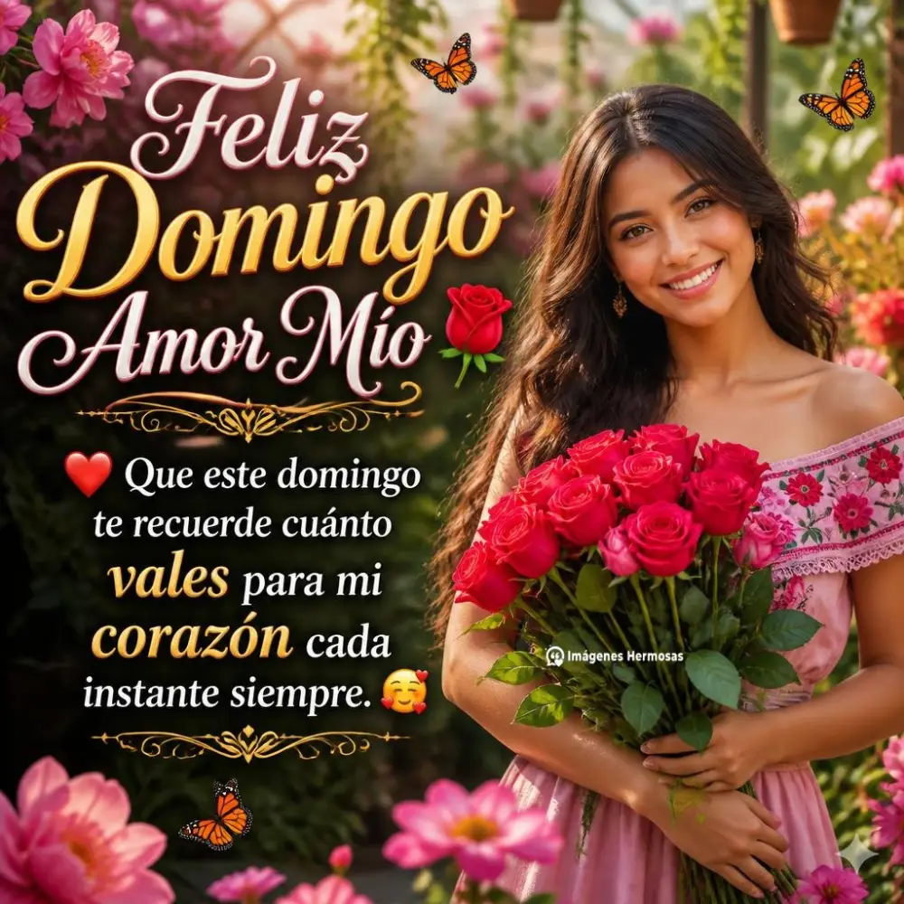 Buenos Dias Mi Amor Feliz Domingo Te Amo