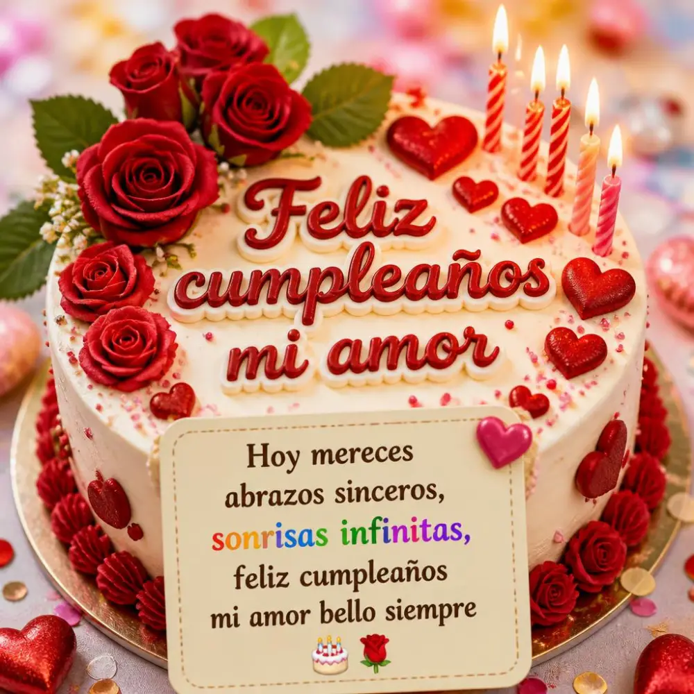 Tarjetas Feliz Cumpleaños Mi Amor